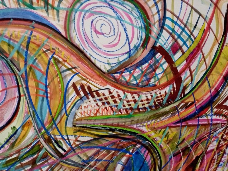Tekening van David De Henau in kleur